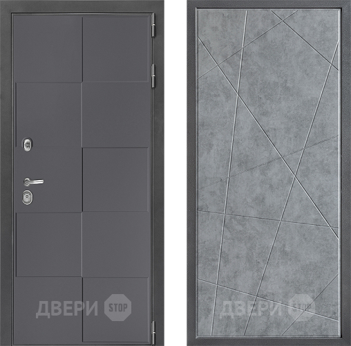 Входная металлическая Дверь Дверной континент ДК-3/606 ФЛ-655 Бетон серый в Пущино