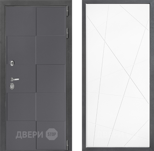 Входная металлическая Дверь Дверной континент ДК-3/606 ФЛ-655 Белый софт в Пущино