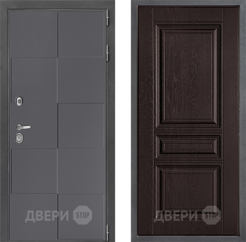 Входная металлическая Дверь Дверной континент ДК-3/606 ФЛ-243 Дуб шоколадный в Пущино