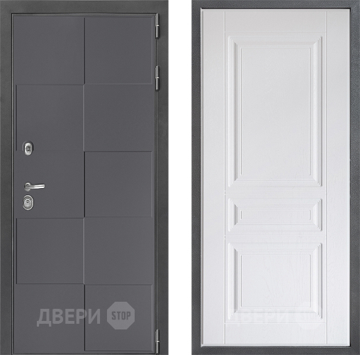 Входная металлическая Дверь Дверной континент ДК-3/606 ФЛ-243 Альберо Браш серебро в Пущино