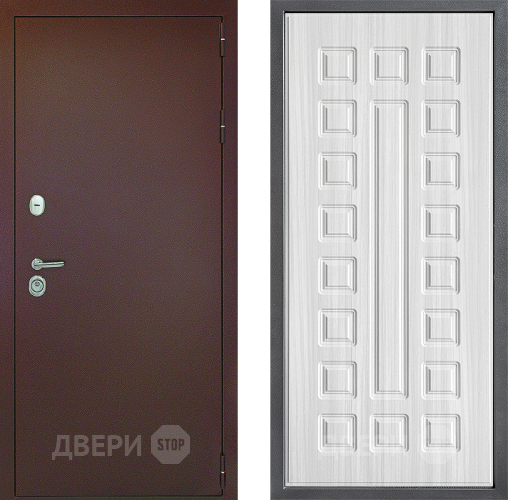 Входная металлическая Дверь Дверной континент Рубикон Медь Дизайн ФЛ-183 Сандал белый в Пущино