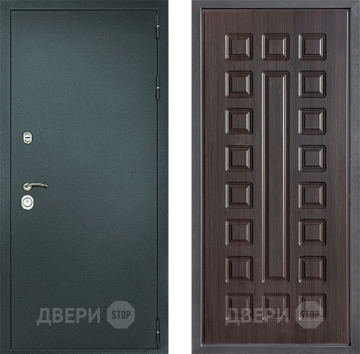 Входная металлическая Дверь Дверной континент Рубикон Серебро Дизайн ФЛ-183 Венге в Пущино