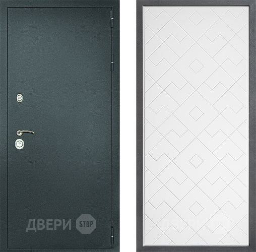 Дверь Дверной континент Рубикон Серебро Дизайн ФЛ-Тиффани Белый софт в Пущино