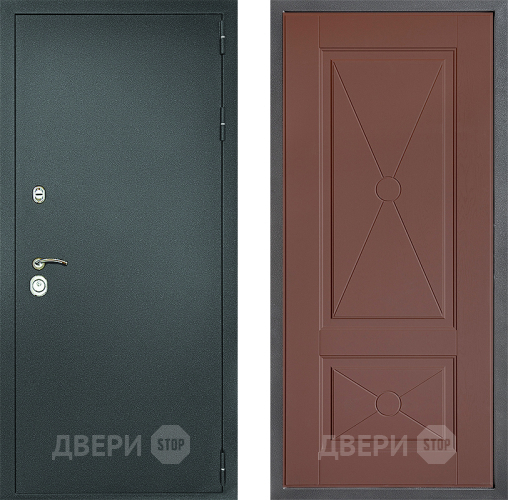 Входная металлическая Дверь Дверной континент Рубикон Серебро Дизайн ФЛ-617 Ясень шоколадный в Пущино