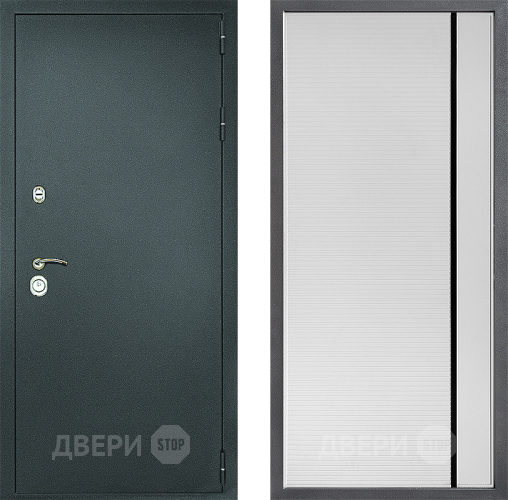 Дверь Дверной континент Рубикон Серебро Дизайн ФЛ-757 Черное Стекло Софт милк в Пущино