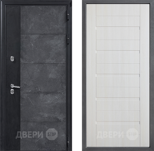 Входная металлическая Дверь Дверной континент ДК-15 Бетон ТЕРМО ФЛ-70 Лиственница белая в Пущино