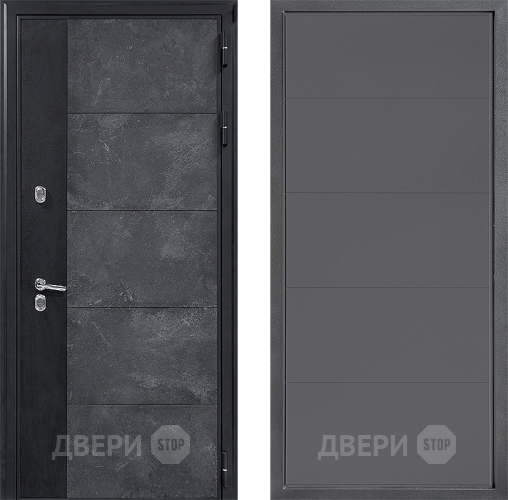 Входная металлическая Дверь Дверной континент ДК-15 Бетон ТЕРМО ФЛ-649 Графит софт в Пущино
