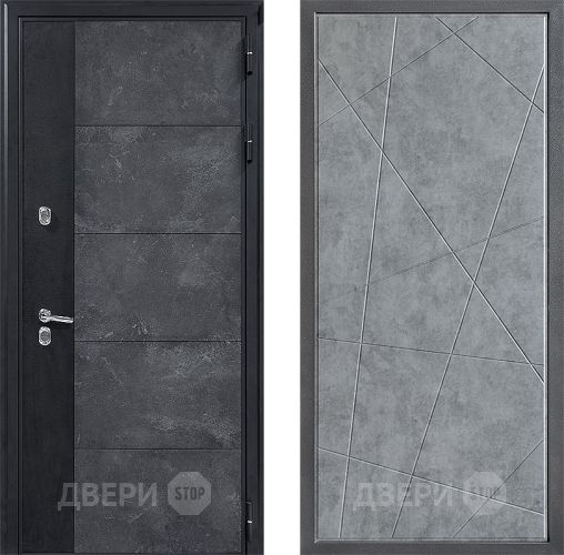 Входная металлическая Дверь Дверной континент ДК-15 Бетон ТЕРМО ФЛ-655 Бетон серый в Пущино