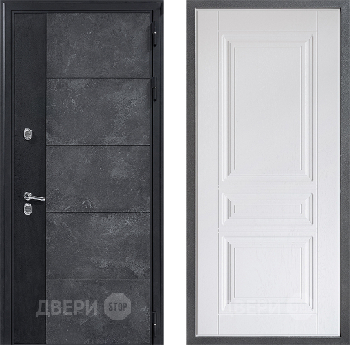 Входная металлическая Дверь Дверной континент ДК-15 Бетон ТЕРМО ФЛ-243 Альберо Браш серебро в Пущино