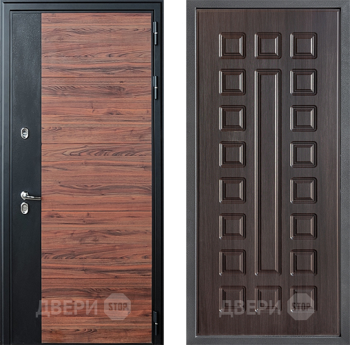 Входная металлическая Дверь Дверной континент ДК-15 Красное Дерево ТЕРМО ФЛ-183 Венге в Пущино