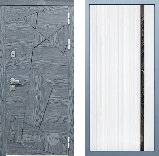 Входная металлическая Дверь Дива МД-97/3 МХ-46 Белый матовый в Пущино