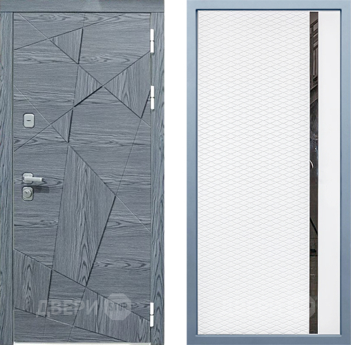 Входная металлическая Дверь Дива МД-97/3 МХ-47 Белый матовый в Пущино