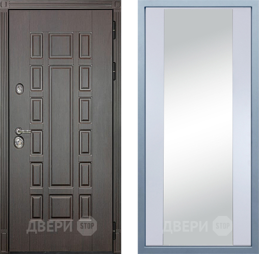 Входная металлическая Дверь Дива МД-38 Д-15 Зеркало Белый в Пущино