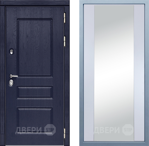 Входная металлическая Дверь Дива МД-45 Д-15 Зеркало Белый в Пущино