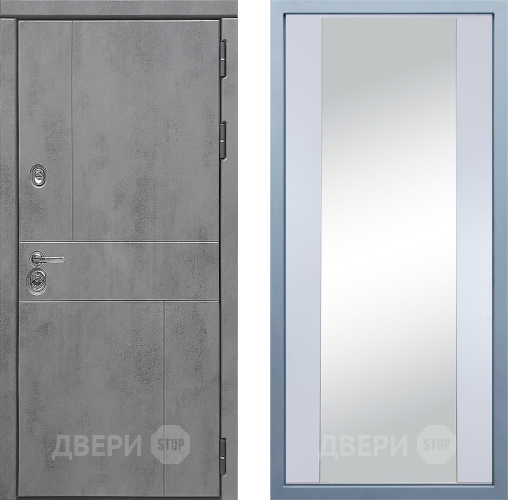 Входная металлическая Дверь Дива МД-48 Д-15 Зеркало Белый в Пущино