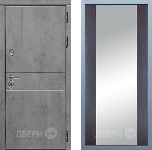 Входная металлическая Дверь Дива МД-48 Д-15 Зеркало Венге в Пущино
