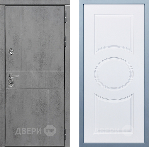 Входная металлическая Дверь Дива МД-48 М-30 Белый в Пущино