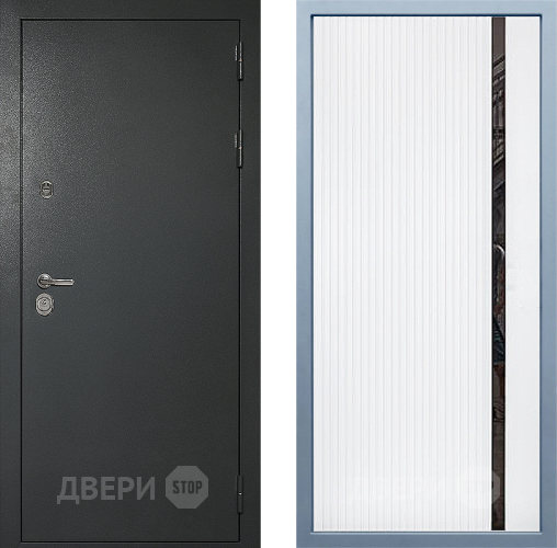 Входная металлическая Дверь Дива МД-40 Титан МХ-46 Белый матовый в Пущино