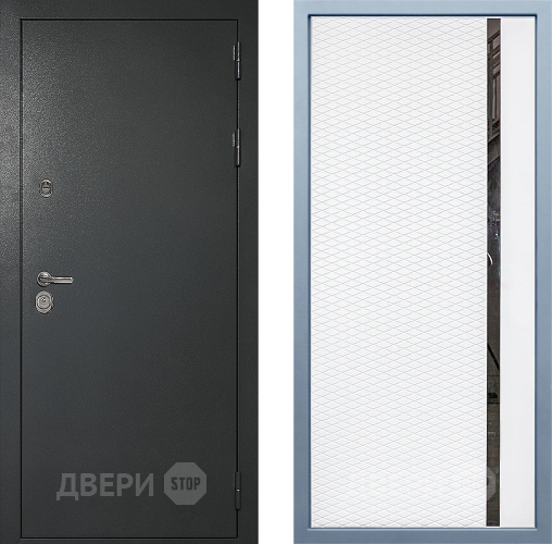 Входная металлическая Дверь Дива МД-40 Титан МХ-47 Белый матовый в Пущино