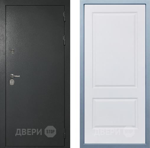 Входная металлическая Дверь Дива МД-40 Титан Д-7 Белый в Пущино