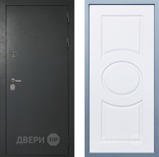 Входная металлическая Дверь Дива МД-40 Титан Д-8 Белый в Пущино