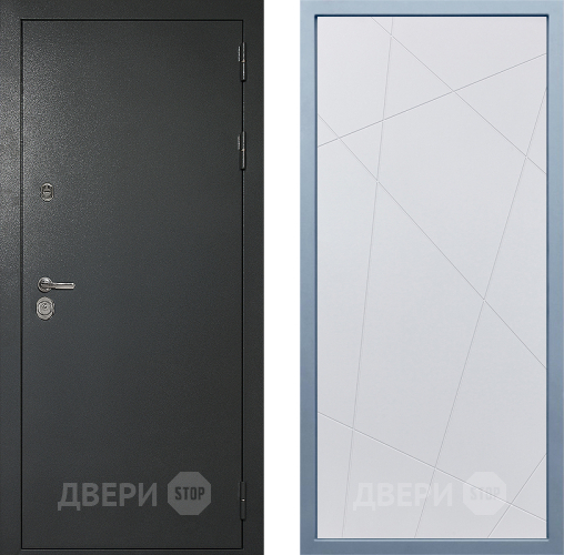 Входная металлическая Дверь Дива МД-40 Титан Д-11 Белый в Пущино