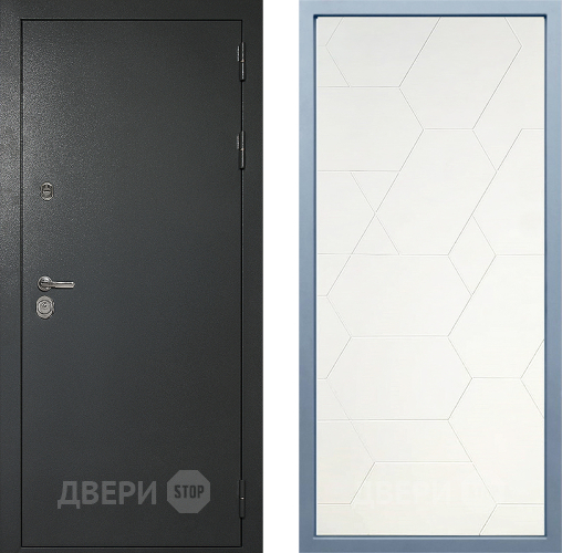 Входная металлическая Дверь Дива МД-40 Титан М-16 Белый в Пущино
