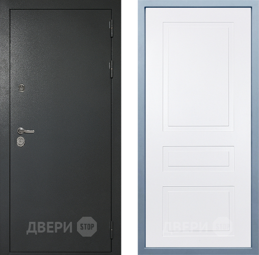 Входная металлическая Дверь Дива МД-40 Титан Н-13 Белый в Пущино