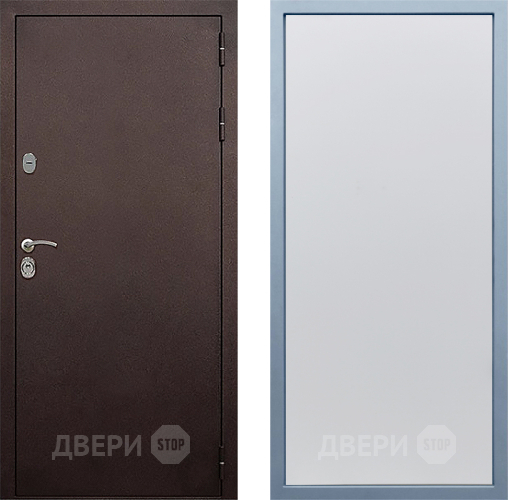 Входная металлическая Дверь Дива МД-40 Медь Н-1 Белый в Пущино