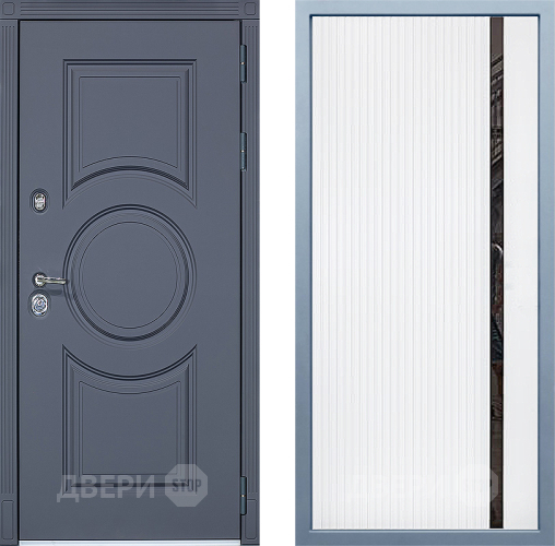 Входная металлическая Дверь Дива МХ-30 STR МХ-46 Белый матовый в Пущино