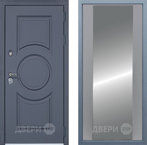 Входная металлическая Дверь Дива МХ-30 STR Д-15 Зеркало Силк Маус в Пущино