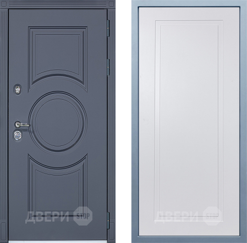 Входная металлическая Дверь Дива МХ-30 STR Н-10 Белый в Пущино