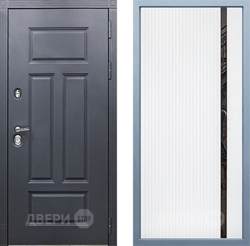 Входная металлическая Дверь Дива МХ-29 STR МХ-46 Белый матовый в Пущино