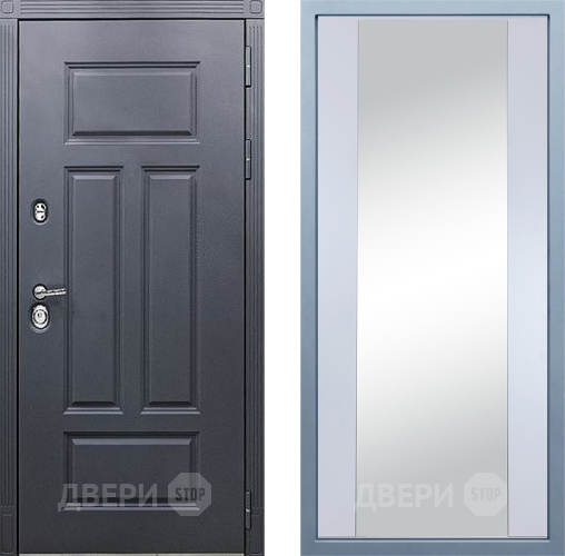 Входная металлическая Дверь Дива МХ-29 STR Д-15 Зеркало Белый в Пущино