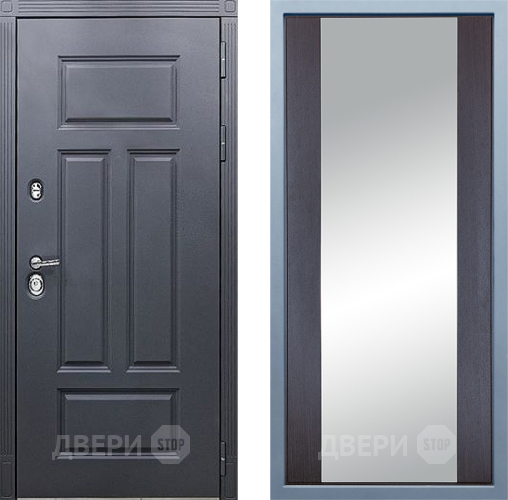 Входная металлическая Дверь Дива МХ-29 STR Д-15 Зеркало Венге в Пущино