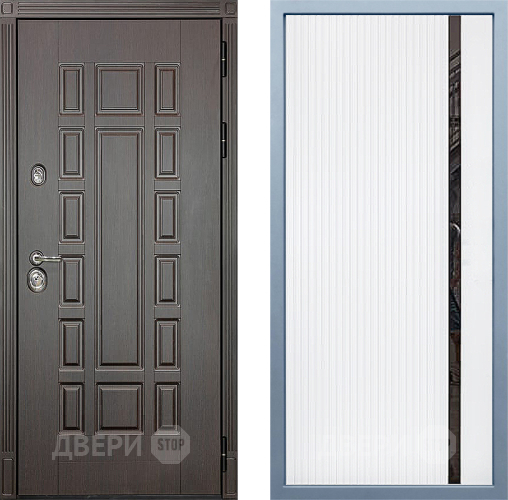 Входная металлическая Дверь Дива МХ-53 STR МХ-46 Белый матовый в Пущино