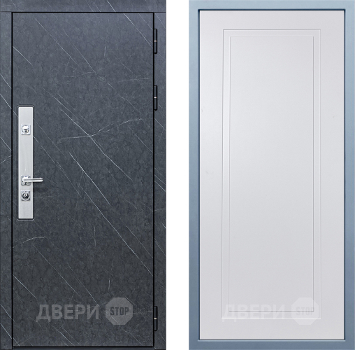 Входная металлическая Дверь Дива МХ-26 STR Н-10 Белый в Пущино