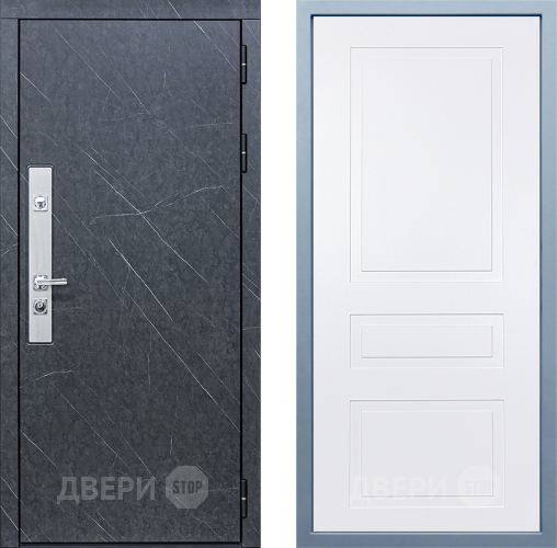 Входная металлическая Дверь Дива МХ-26 STR Н-13 Белый в Пущино