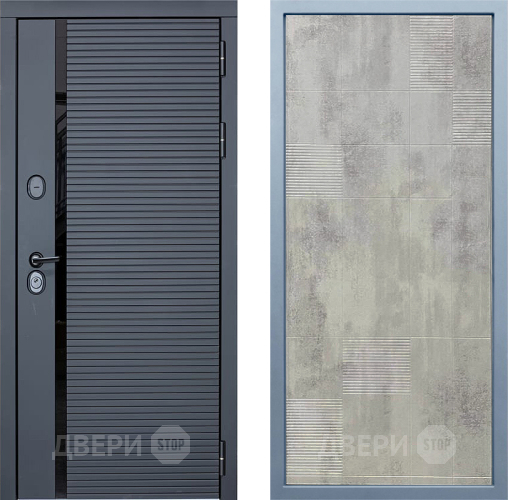 Входная металлическая Дверь Дива МХ-45 STR Д-4 Бетон темный в Пущино