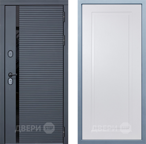 Входная металлическая Дверь Дива МХ-45 STR Н-10 Белый в Пущино