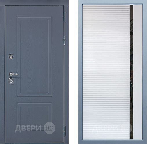 Входная металлическая Дверь Дива МХ-38 STR МХ-45 Белый матовый в Пущино