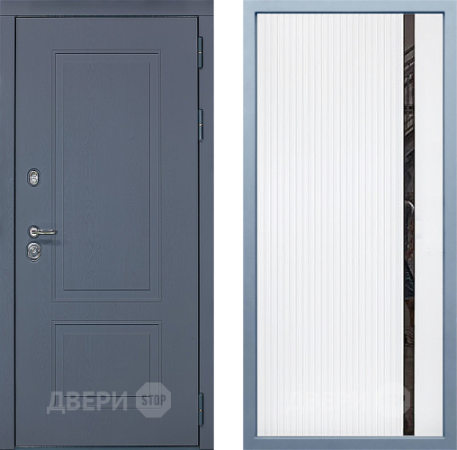 Входная металлическая Дверь Дива МХ-38 STR МХ-46 Белый матовый в Пущино