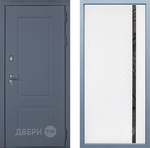 Входная металлическая Дверь Дива МХ-38 STR МХ-47 Белый матовый в Пущино