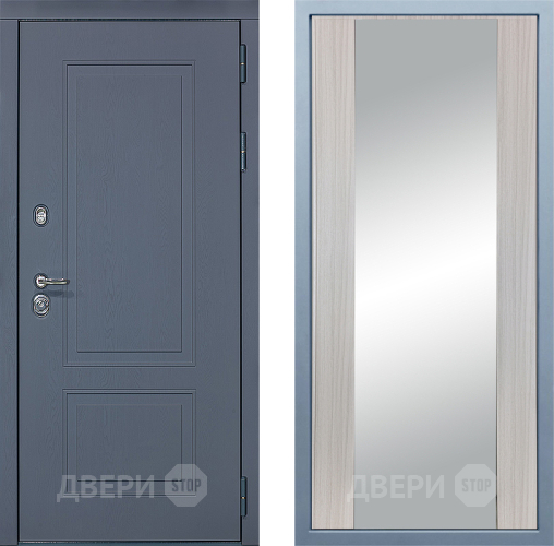 Входная металлическая Дверь Дива МХ-38 STR Д-15 Зеркало Сандал белый в Пущино