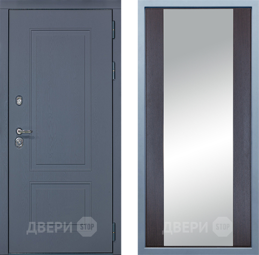 Входная металлическая Дверь Дива МХ-38 STR Д-15 Зеркало Венге в Пущино