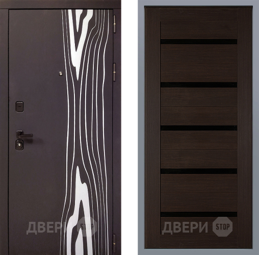 Дверь Заводские двери Леванте СБ-1 орех тисненый в Пущино