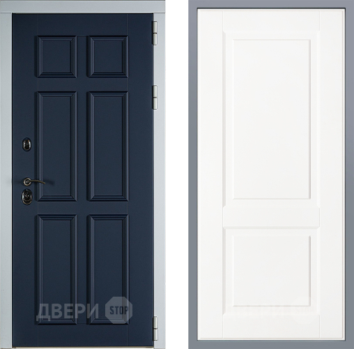 Дверь Заводские двери Стокгольм Доррен Белый софт в Пущино
