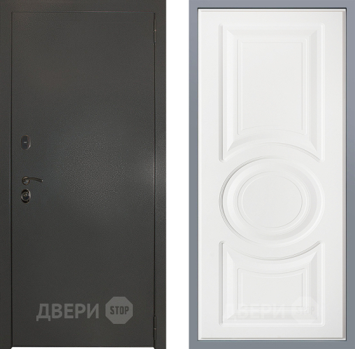Дверь Заводские двери Эталон 3к антик серебро Неаполь Лофт белый в Пущино