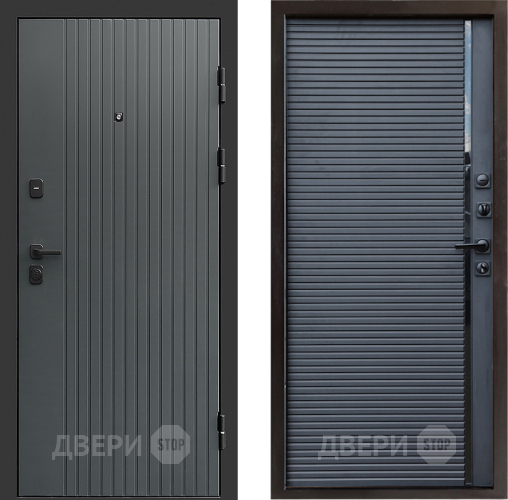 Входная металлическая Дверь Престиж Tvist Grey Porte Черный кварц в Пущино