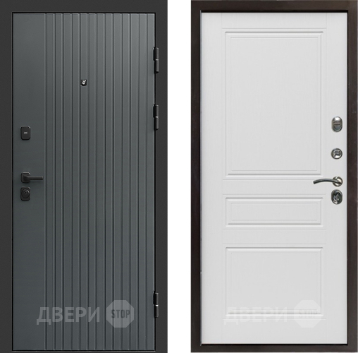Входная металлическая Дверь Престиж Tvist Grey Классика Лиственница белая в Пущино